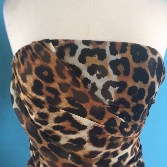 Leopard print chiffon dress - Picture 2 of 4